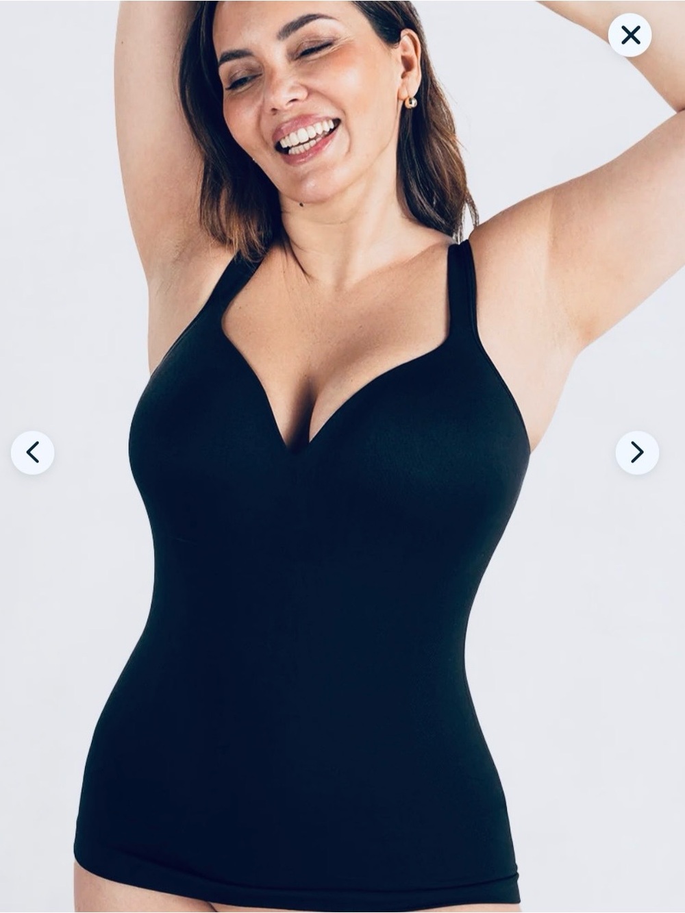 Shapermint Black Sculpting Camisole with Built-In Support